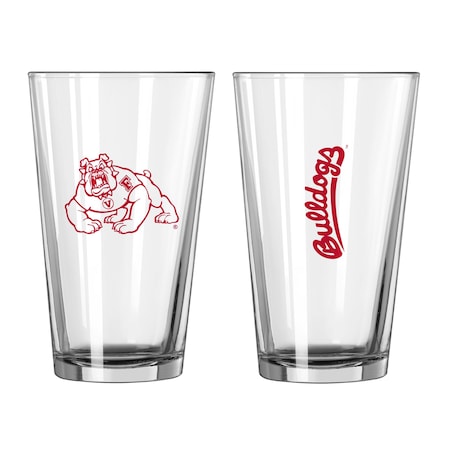 Logo Brands Fresno State 16oz Gameday Pint Glass 140-G16P-1